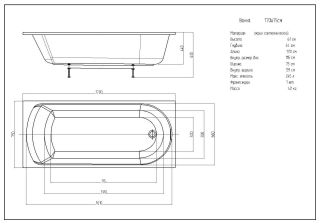 Акриловая ванна Aquatek Eco-Friendly Ника NIK170-0000001 170х75 см