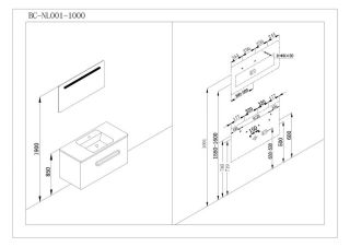 Зеркало  Orans 001100MFCЗ  100 см