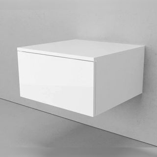 Тумба подвесная без столешницы Velvex Unit tp.UNI.50.1Y белый глянец, 50 см