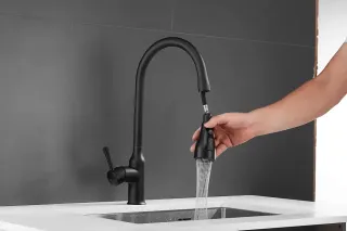 Смеситель для кухни Shevanik S163H чёрный