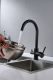 Смеситель для кухни Shevanik S128H с подключением фильтра чёрный