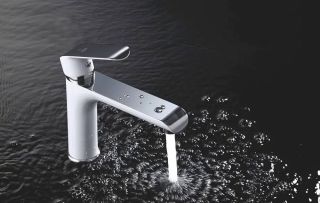 Смеситель для раковины Rose R2101F-1 белый/хром