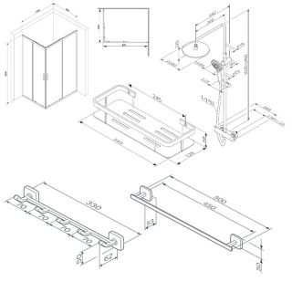 Душевой уголок AM.PM Gem S WK93ER  профиль черный 120х80 см