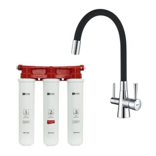 Смеситель для кухни Lemark LM3075C085 с фильтром Basic для очистки воды от хлора и вредных примесей хром