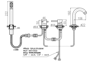 Смеситель на борт ванны Rav Slezak Seina SE962.5PZ золото