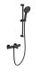 Смеситель для ванны с душевым гарнитуром Wonzon & Woghand WW-C2018-A-MB с термостатом чёрный матовый