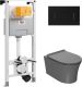 Комплект унитаза с инсталляцией Point Вега 879235pKA03+PN41711GM с сиденьем Микролифт