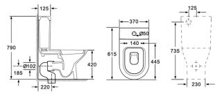 Унитаз-компакт Orans Ceramic 9902WM