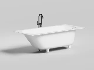 Ванна из искусственного камня Salini Ornella S-Sense 102312G 180x80см белый глянцевый