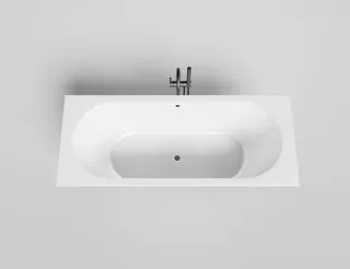 Ванна из искусственного камня Salini Ornella Axis 104613G 170x70см S-Sense белый глянцевый