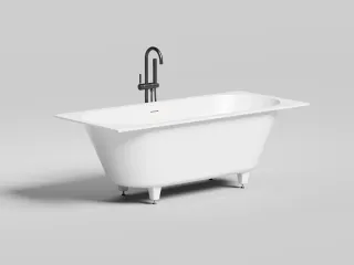 Ванна из искусственного камня Salini Ornella Axis Kit S-Sense 103511G 180x80см белый глянцевый