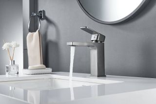 Смеситель для раковины Shevanik S9701T оружейная сталь