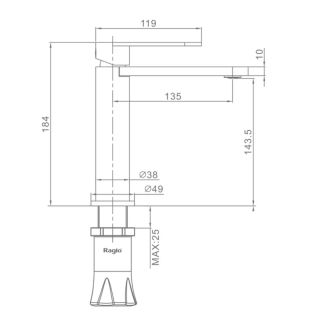 Смеситель для раковины Raglo R10.10.09 графит