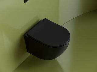 Подвесной унитаз Ceramica Nova Uno Rimless CN11001MB чёрный матовый