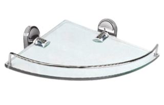 Полка стеклянная угловая Haiba HB1921-1 хром