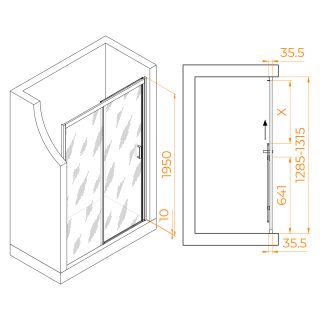 Душевая дверь RGW PA-017 350801713-11 130см хром