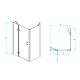 Душевой уголок RGW PA-77B L (PA-07B L + Z-050-2B + держатель O-204B) 41087748-084L 140x80см чёрный