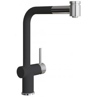 Смеситель для кухни Florentina Палермо с выдвижным изливом антрацит