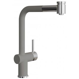 Смеситель для кухни Florentina Палермо с выдвижным изливом грей