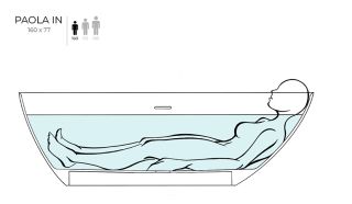 Ванна из искусственного камня Salini Paola In S-Stone 101611SMRF 160x77см RAL полностью