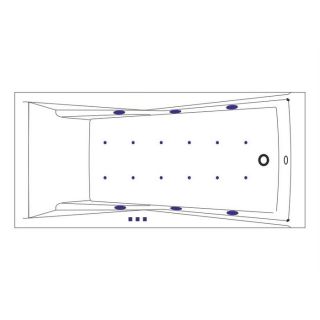 Гидромассажная ванна WHITECROSS Palace 0104.180080.100.RELAX.CR 180x80 см Relax хром