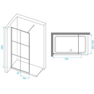 Перегородка для душа RGW WA-111B