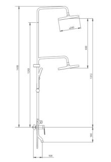 Душевая стойка Splenka S50.24.03 золотой сатин