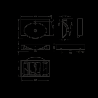 Раковина Sanita Luxe Infinity WB.FN/Infinity/65-C/WHT.G/S1 65 см