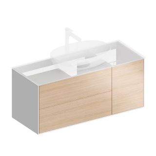 Тумба под раковину Kerama Marazzi Plaza Modern PLB.M.120.3\OAK.V 120 см дуб виченца/белый