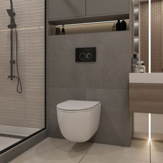 Клавиша смыва Maretti Elena AC12EA-564, черный/хром