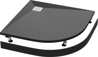 Поддон литьевой GOOD DOOR Essentia R ЧЕРНЫЙ 100x100