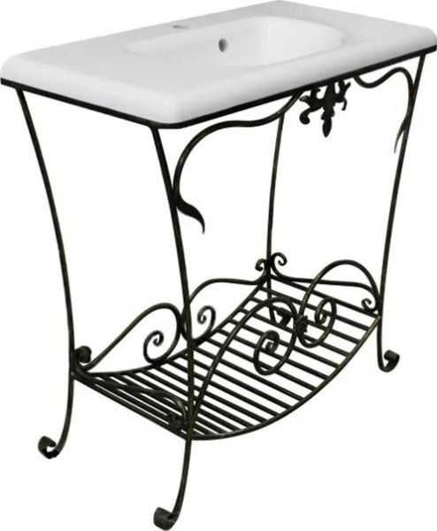 Кованая подставка для раковины Эстет Каре ФР-00001028 патина