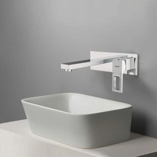 Встраиваемый смеситель для раковины Gappo G1017-12 белый/хром