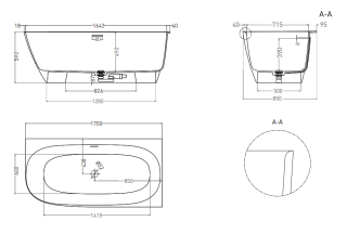 Ванна из искусственного камня Salini Sofia Corner R S-Stone 102524M 170x85см белый матовый