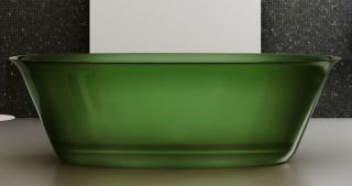 Прозрачная ванна ABBER Kristall AT9707Emerald из полиэфирной смолы 170x75см зелёный