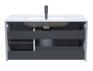 Подвесная тумба с раковиной IDDIS Edifice EDI10L0i95K 100см светло-серый