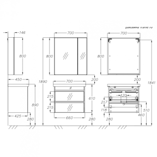 Зеркало-шкаф Opadiris Фреш 70 00-00005554 белый