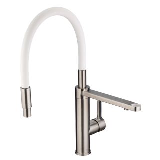 Смеситель для кухни Swedbe Selene Plus 8641K в комплекте с фильтром Аквафор Кристалл нержавеющая сталь/белый