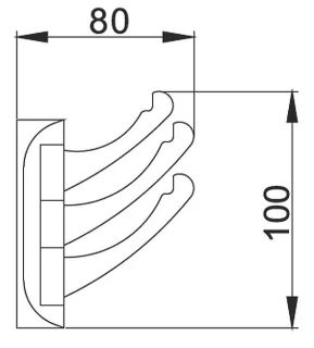 Крючок для ванной комнаты Haiba HB209-3 хром