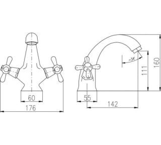 Смеситель для раковины Rav Slezak Morava retro MK328.5BZ белый