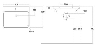 Раковина Dreja Luxury 11060-KL 60 см