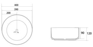 Раковина ABBER Bequem AC2109BGM 40см золото матовое