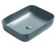 Раковина накладная Azario 60х42х16 фаянс, цвет Серый матовый (AZ78109MH)