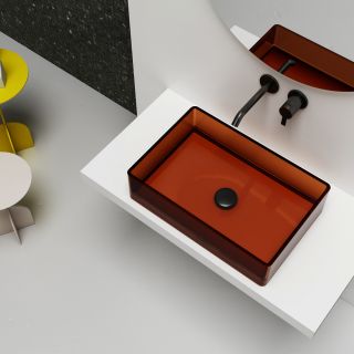 Раковина ABBER Kristall 60см коричневый AT2803Opal