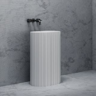 Напольная раковина ABBER Stein AS2551-H 58см белый матовый