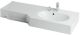 Раковина подвесная Акватон Отель правая 130см белый 1A70123WOT01R
