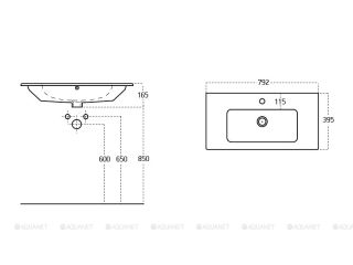 Раковина Sanovit Practico 80 44080