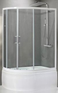 Душевой уголок Royal Bath BK 120x80см правый белый RB8120BK-T-R