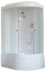 Душевая кабина Royal Bath BK левая стекло матовое 120x80см RB8120BK1-M-L