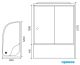 Душевая кабина Royal Bath BK правая стекло прозрачное 120x80см RB8120BK2-T-R